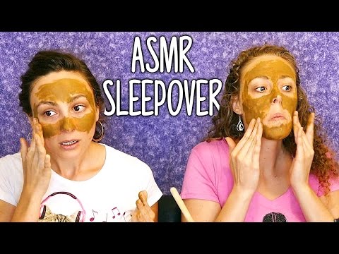 ASMR Sleepover! Best Friend Role Play! Water Sounds, Spa Facial, Tapping, Soft Spoken