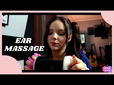 ASMR EAR MASSAGE NO TALKING ( sponges, lotion & humming)