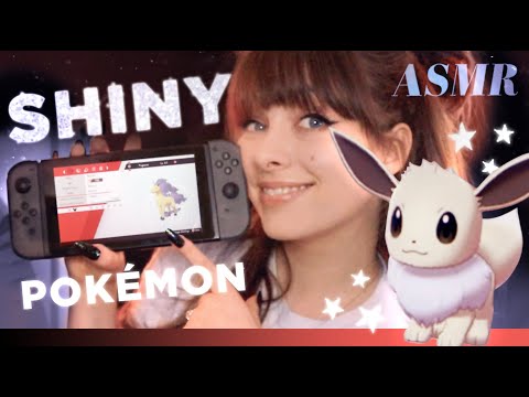 ASMR ✨ Shiny Pokémon Collection Show & Tell!✨  Whispers, Rain, Wind & Nintendo Switch Button Sounds