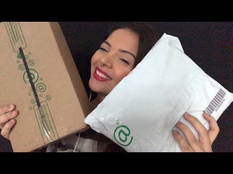 ASMR UNBOXING LIVROS (plastic sounds, tapping, scratching)