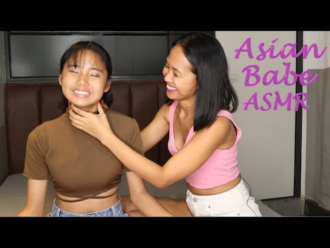 Asian Babe ASMR  FALLING ASLEEP to a RELAXING Face, Sides and Belly Rub (Fingernail Tickle Massage)
