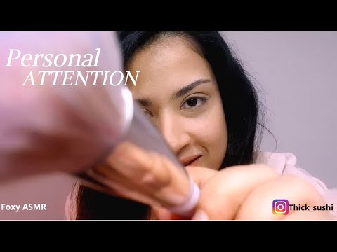 ASMR Personal Face Attention | With Gloves | Brushing | Touching