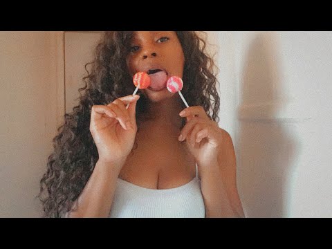 ASMR | Sucking On Two Lollipops W/ Wet Mouth Sounds