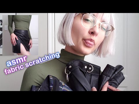 ASMR | Fabric Scratching SKIRT COLLECTION No Talking w/ Hand Rubbing & Skin Scratching