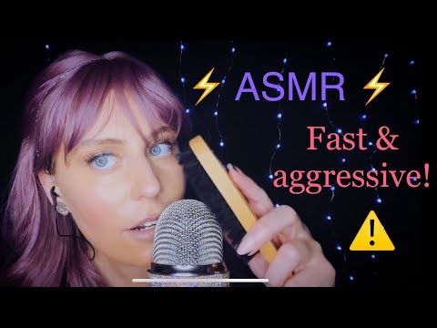ASMR ⚠️Fast & Aggressive ONLY⚠️ Tapping, scratching, mouth sounds & more for tingles!⚡️