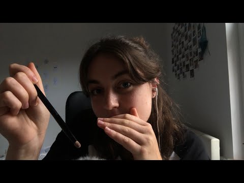 ASMR| Life update whisper ramble with face and mic brushing