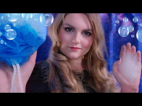 ASMR Bubbly Spa: Face Treatment, Hot Sauna, Oil Massage (Wellness Roleplay Deutsch)