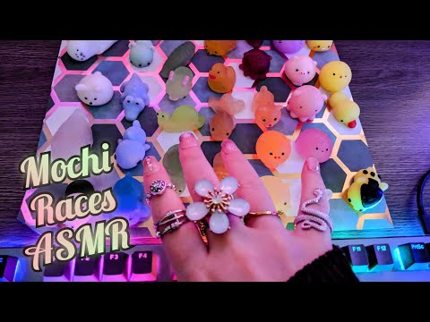 ASMR Mochi Races with YOUR Comments ~ keyboard mochi races