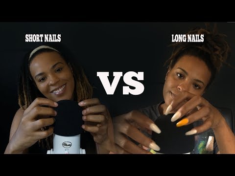 4K 💅🏾Short Nails vs Long Nails ASMR Mic Scratching - INTENSE Brain ASMR Massage