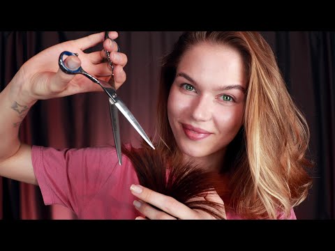 [ASMR] Cutting Your Hair With New Scissors. Hairdresser RP, Personal Attention ~ Soft Spoken
