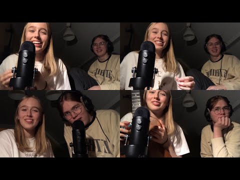 ASMR trying to give my friend tingles | tapping assortment 🎸