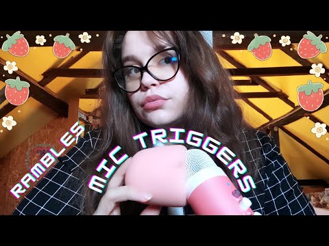 ASMR | Fast and Aggressive Mic Triggers | Gripping, Rubbing, Swirling, Gloves, Scratching + RAMBLES