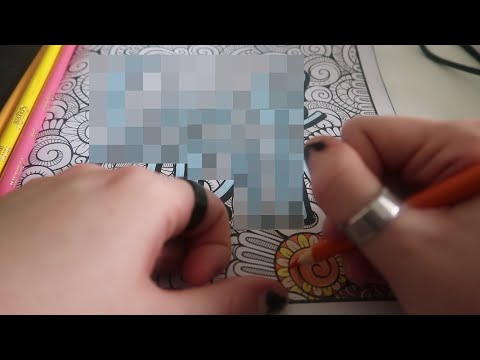 ASMR Swear Word Coloring Book [Part 3] With Sour Blue Raspberry Gum Chewing