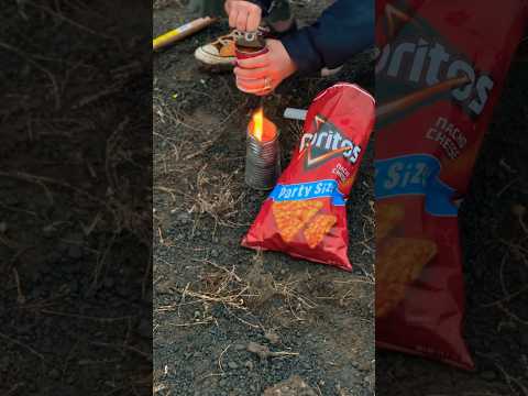 Look what this girl does with Doritos?! #survival #camping #solofemale #sologirl #campinglifestyle