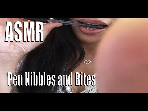 {ASMR} Pen nibbles and bites