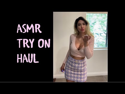 ASMR Try On Haul - Skirts! Fabric Sounds (Whispered and with Whispered Voice Over)