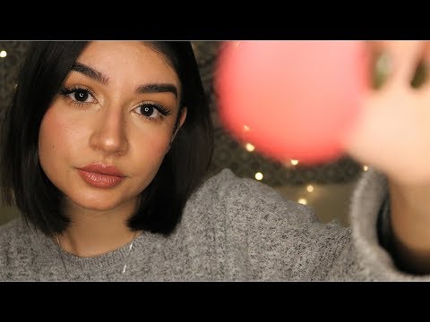 ASMR Face Brushing and Trigger Words