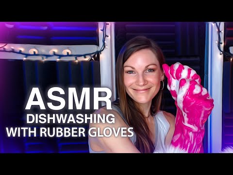ASMR Dishwashing Gloves (Playtex) & Plastic Apron | Guaranteed Tingles