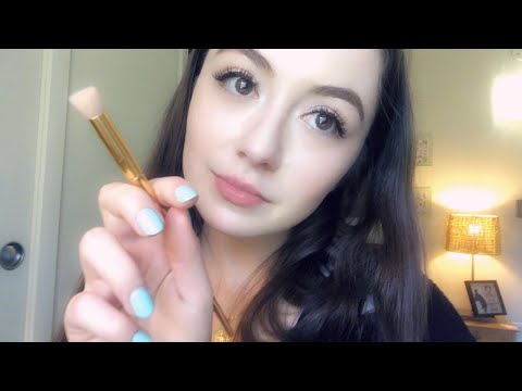 ASMR doing your makeup Lo-Fi [ROLEPLAY] (personal attention, face brushing, whispers, mouth sounds)