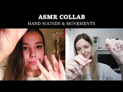 ASMR collab | Hand sounds and movements with MelMelonie ASMR / Mouth sounds, whispering