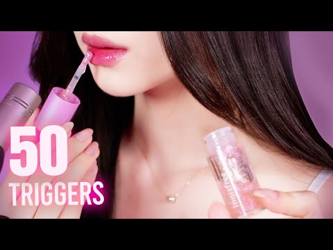 ASMR Up Close 50 TRIGGERS in 10 MINUTES / Mouth Sounds