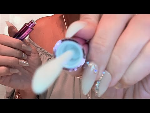 2 Minute ASMR Doing Your Makeup with Pretend Makeup Products in 2 Minutes (54 seconds)💄