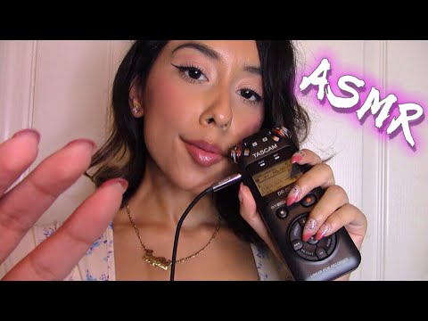 ASMR My First Tascam Video (gum chewing, ear to ear triggers, mic test)