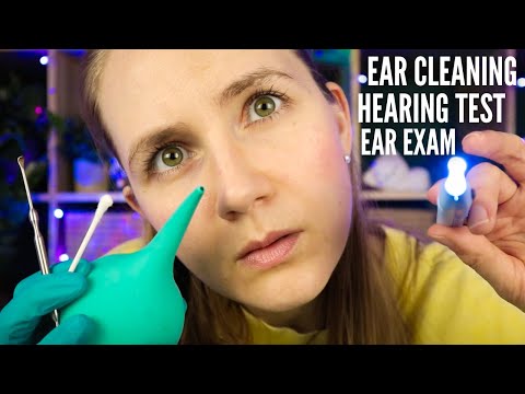 ASMR DEEP Ear Cleaning, Ear Exam & Hearing Test 👂