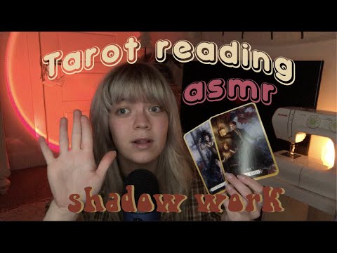 Tarot reading ASMR (shadow work aspects of ourselves) control issues, stubbornness, ego, letting go