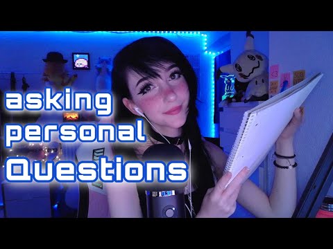 ASMR ☾ 𝒂𝒔𝒌𝒊𝒏𝒈 𝒚𝒐𝒖 𝒑𝒆𝒓𝒔𝒐𝒏𝒂𝒍 𝑸𝒖𝒆𝒔𝒕𝒊𝒐𝒏𝒔 [personal attention, silly/fun & serious questions]