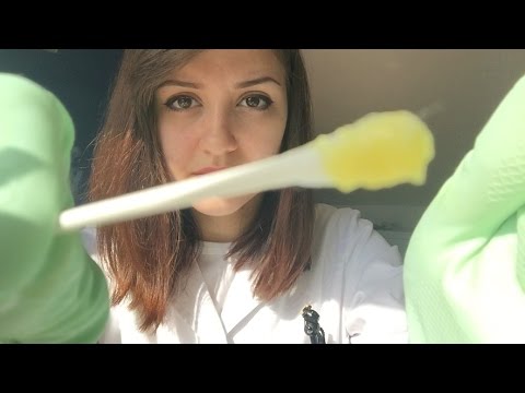 ASMR Female Doctor Roleplay Treating your Wounds - Rubber/Latex Gloves