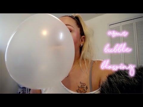 ASMR | Bubble Tape Bubble Blowing | Chewing | Huge Bubbles | Whisper | Candiikonyt ASMR