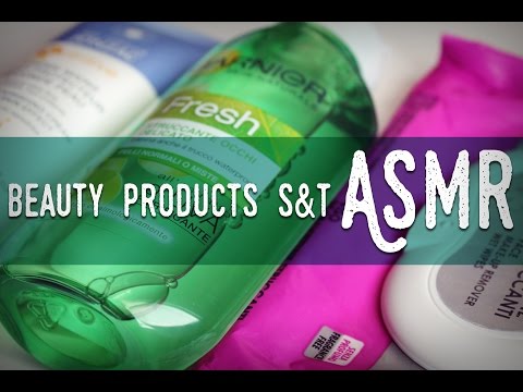 (HQ) ASMR eng - Whispering Show and Tell (Beauty Products) + Crinkling & Tapping