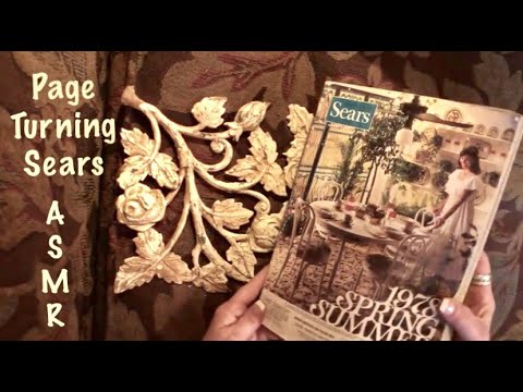 ASMR Page turning of 1978 Sears catalogue (No talking) paper crinkles