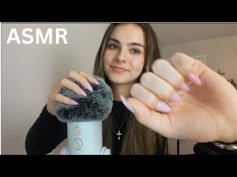 ASMR | Tracing your face & mine (close whisper ramble, mouth sounds, brushing)