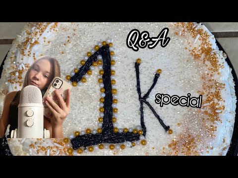 Q&A + eating cake + 1k special (eating/mouth sounds)~Tiple ASMR