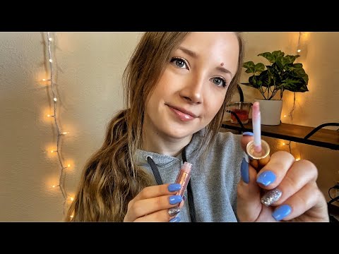 ASMR Lip Gloss On Me & YOU 💛💞(lots of personal attention & mouth sounds)