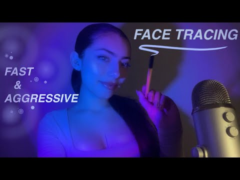 asmr | face tracing & fast & aggressive (custom video)