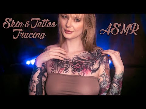 ASMR Body and Tattoo Tracing (Relaxing Visual Trigger, Skin Sounds)