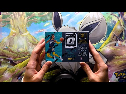 ASMR Clueless Girl Opens a 2021-22 Optic Basketball Blaster Box from Panini w/ Taps & Whispers
