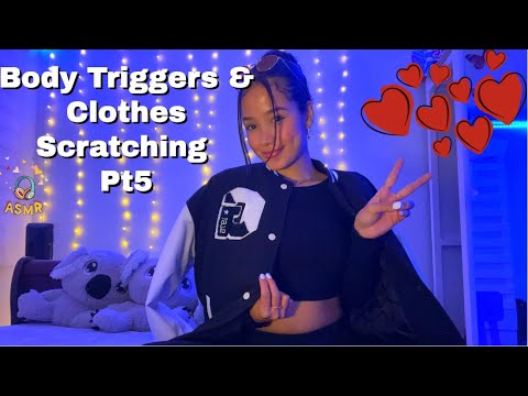 ASMR | Body Triggers & Clothes Scratching fast collarbone tapping and more PT5