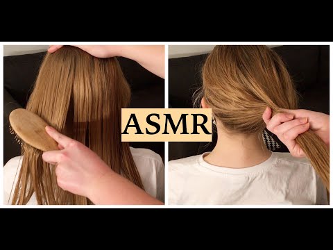 ASMR BRUSHING OUT KNOTS & APPLYING HAIR TREATMENT (Tingly Hair Play And Sticky Sounds)