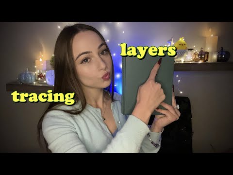 ASMR Tracing 🖊💕 ☆ Positive Affirmations + Layered Whispers  ☆