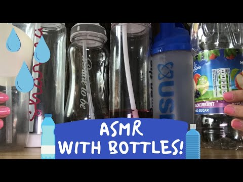 ASMR TAPPING AND SCRATCHING ON WATER BOTTLES 💦 PLASTIC SOUNDS 💤