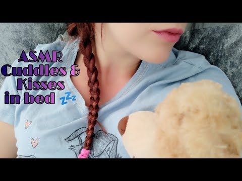 ASMR soft whispering in bed 😘 Cuddles and Kisses with my teddy 🐻 ASMR satisfying tingles.