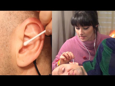 Ear Cleaning ASMR, Super Relaxing, Real Person, Soft Talking