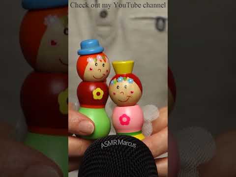ASMR Clinking and clanking wooden toys #short