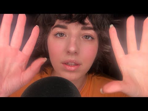 ASMR Up-Close Inaudible/Unintelligible Whispers (w/ Hand Movements)