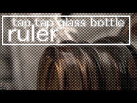 glass tapping. glass pipette bottle & ruler ASMR