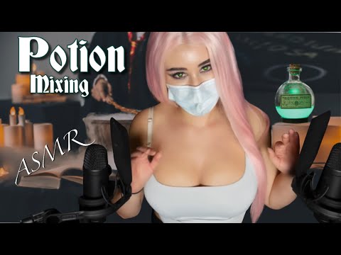 ASMR ✨ Harry Potter POTION CLASS ⚗️🧪 + Polyjuice recipe whispering, tapping and swishing sounds